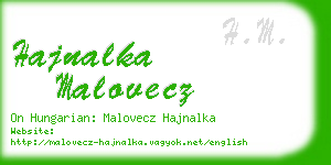 hajnalka malovecz business card